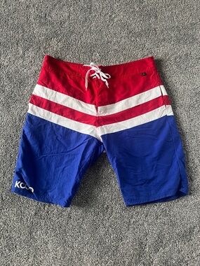 Chive Men's Red, White & Blue KCCO Board Shorts